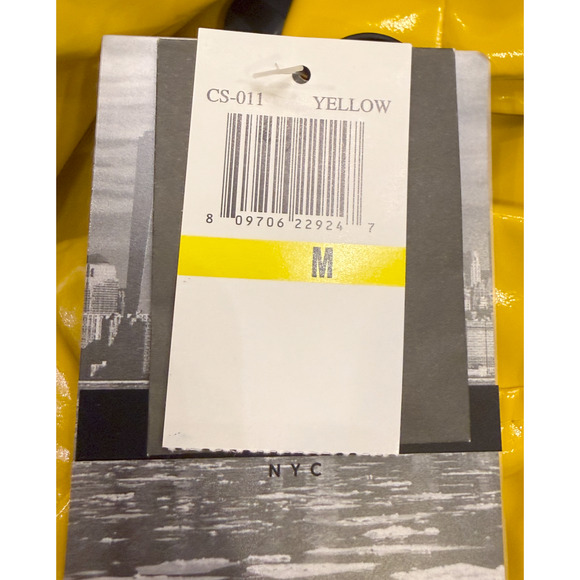 NWT JANE POST YELLOW ICONIC PRINCESS RAIN SLICKER COAT RAINCOAT JACKET SZ M - Picture 6 of 8